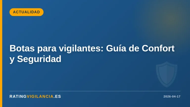 Botas para vigilantes: Guía de Confort y Seguridad