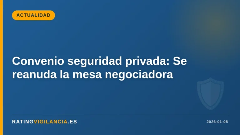Convenio seguridad privada: Se reanuda la mesa negociadora