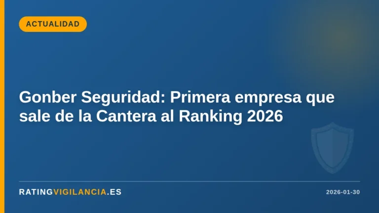 Gonber Seguridad: Primera empresa que sale de la Cantera al Ranking 2026