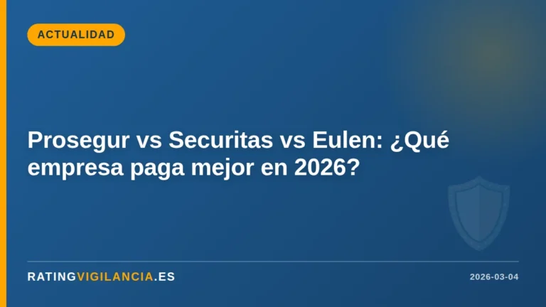 Prosegur vs Securitas vs Eulen: ¿Qué empresa paga mejor en 2026?