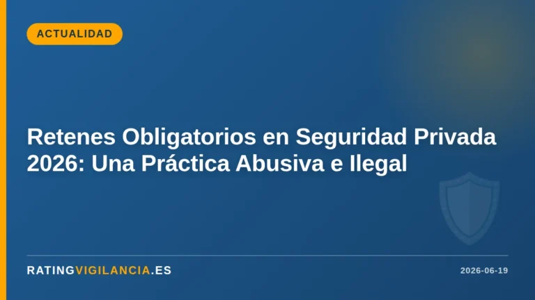 Retenes Obligatorios en Seguridad Privada 2026: Una Práctica Abusiva e Ilegal