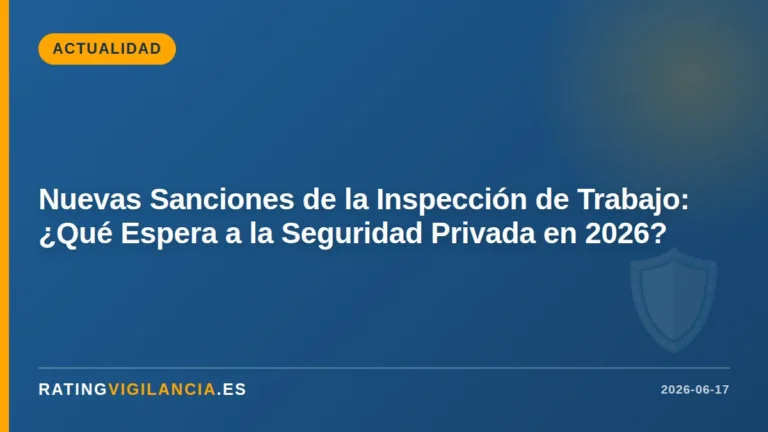 Nuevas Sanciones de la Inspección de Trabajo: ¿Qué Espera a la Seguridad Privada en 2026?