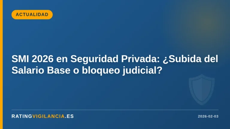 SMI 2026 en Seguridad Privada: ¿Subida del Salario Base o bloqueo judicial?