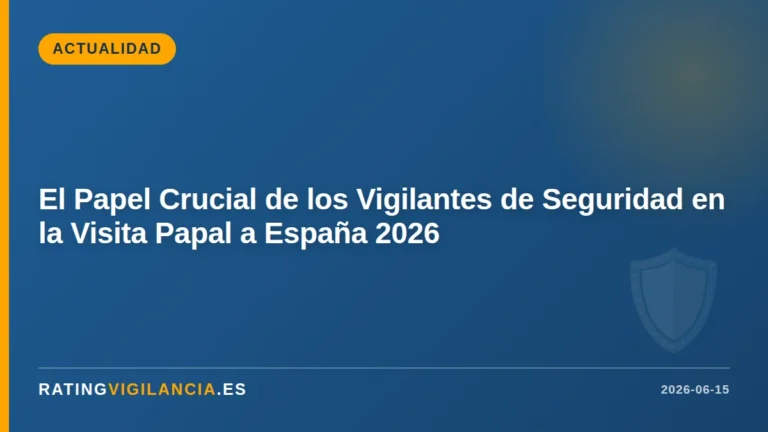 El Papel Crucial de los Vigilantes de Seguridad en la Visita Papal a España 2026